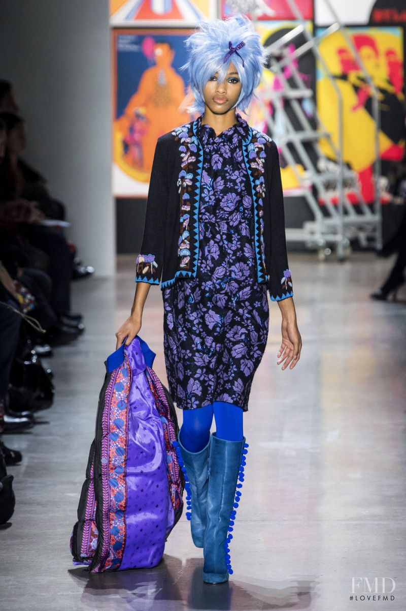 Naomi Chin Wing featured in  the Anna Sui fashion show for Autumn/Winter 2019
