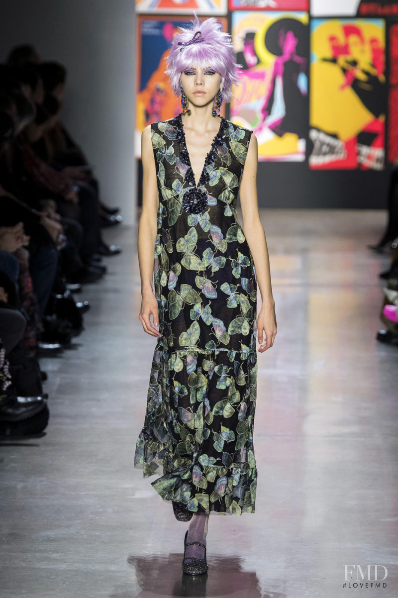 Lea Julian featured in  the Anna Sui fashion show for Autumn/Winter 2019