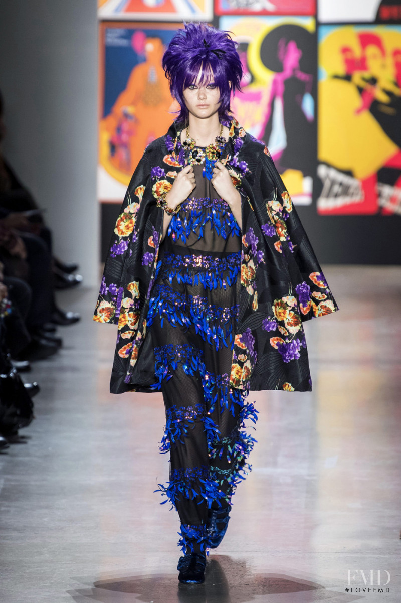 Sara Grace Wallerstedt featured in  the Anna Sui fashion show for Autumn/Winter 2019