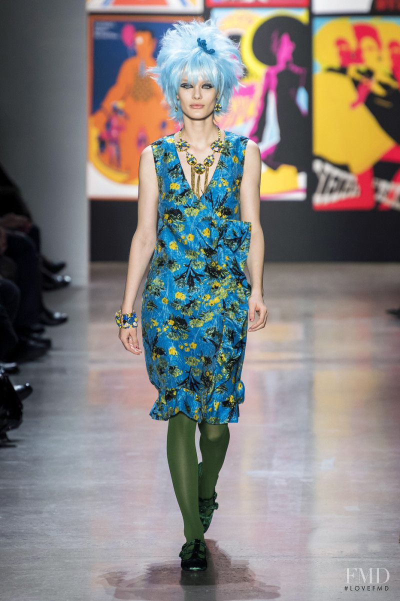 Kris Grikaite featured in  the Anna Sui fashion show for Autumn/Winter 2019