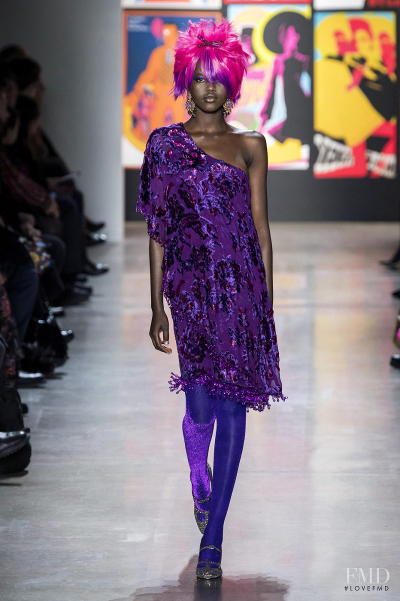 Adut Akech Bior featured in  the Anna Sui fashion show for Autumn/Winter 2019