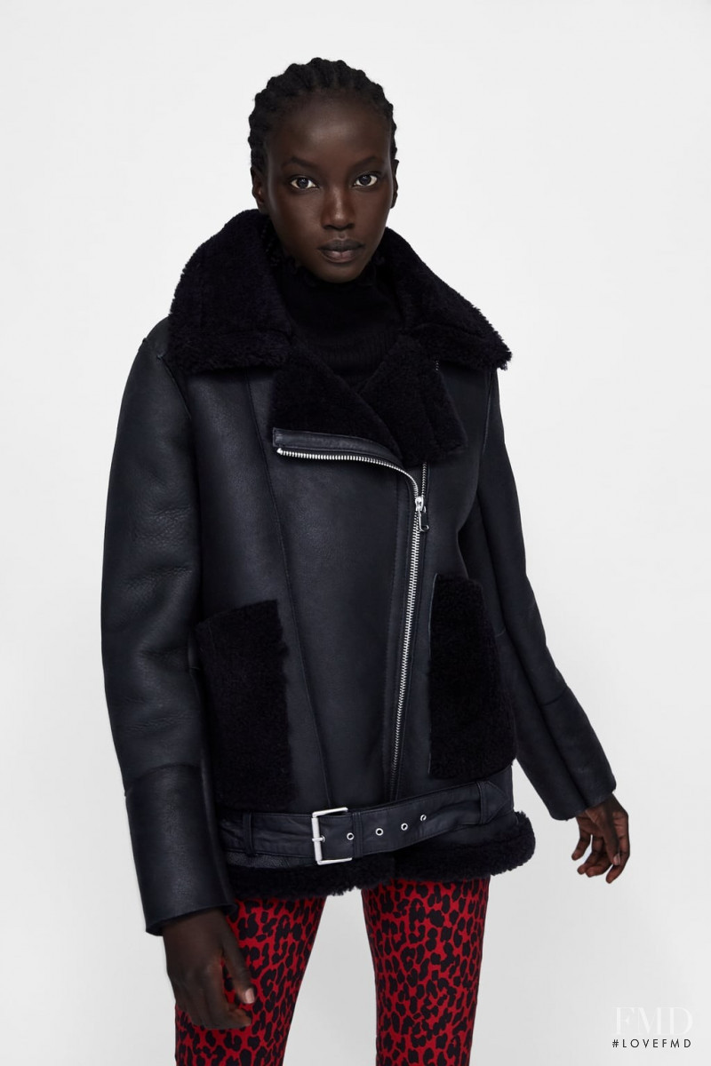 Anok Yai featured in  the Zara catalogue for Autumn/Winter 2018