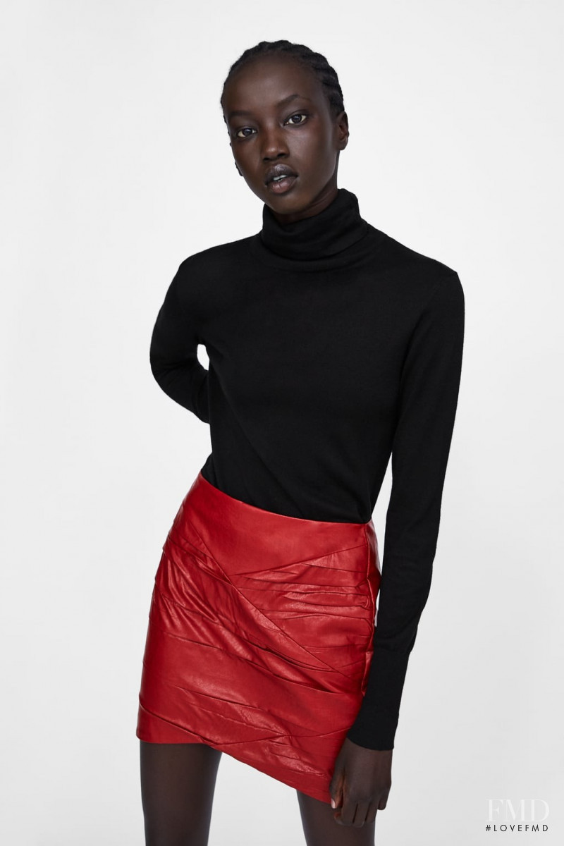 Anok Yai featured in  the Zara catalogue for Autumn/Winter 2018