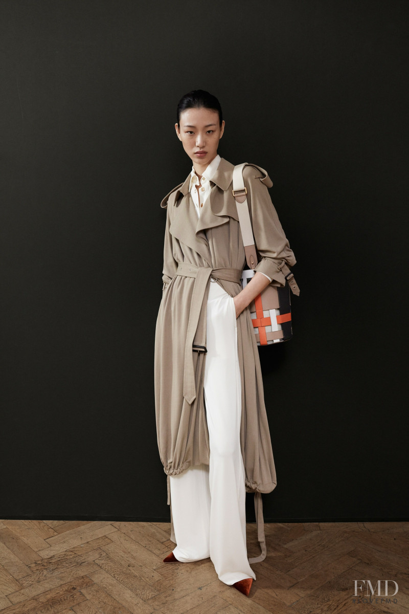 So Ra Choi featured in  the Burberry lookbook for Pre-Fall 2019