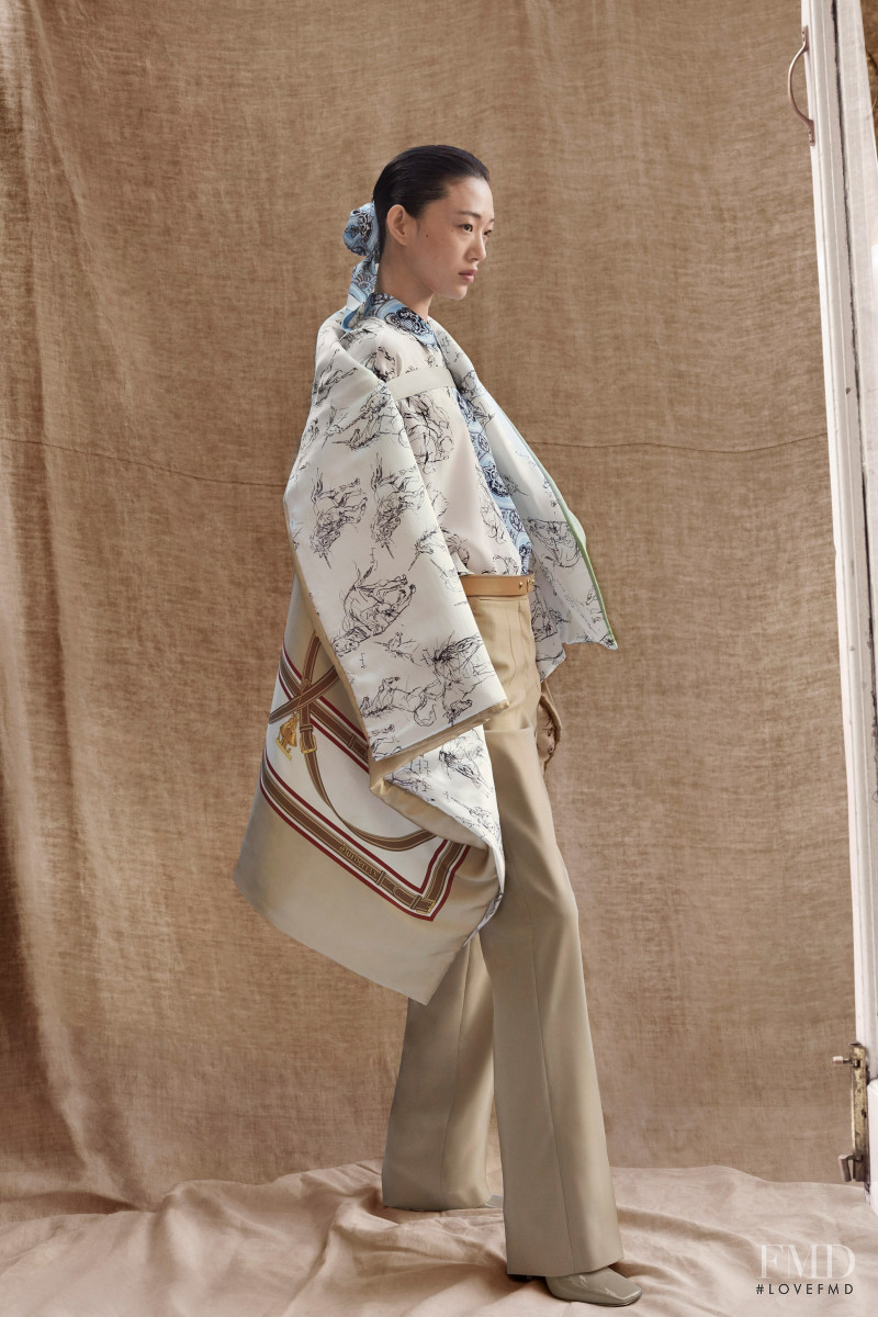 So Ra Choi featured in  the Burberry lookbook for Pre-Fall 2019