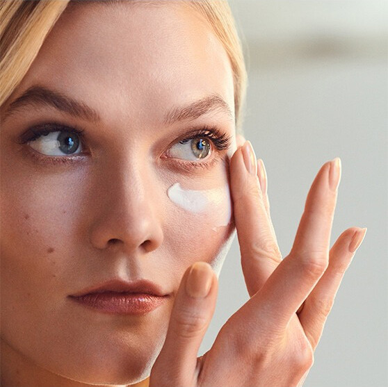 Karlie Kloss featured in  the Estée Lauder Perfectionist Pro advertisement for Spring/Summer 2019