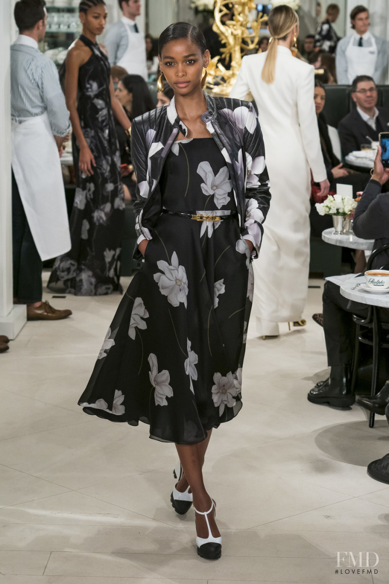 Blesnya Minher featured in  the Ralph Lauren Collection fashion show for Spring/Summer 2019