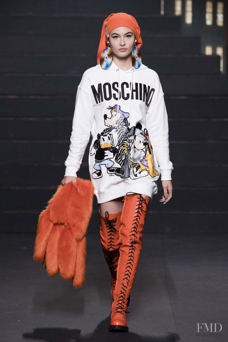 Grace Elizabeth featured in  the H&M x Moschino fashion show for Spring/Summer 2019