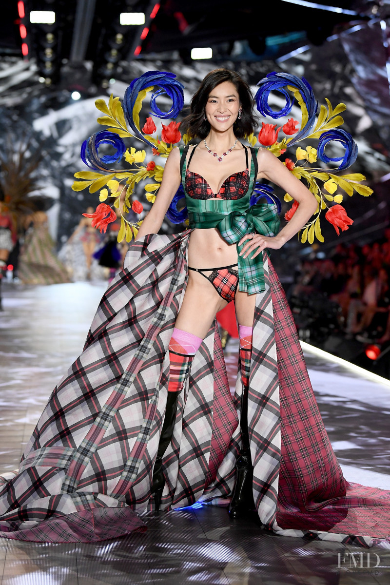 Liu Wen featured in  the Victoria\'s Secret fashion show for Christmas 2018