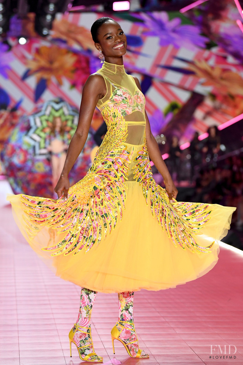 Mayowa Nicholas featured in  the Victoria\'s Secret fashion show for Christmas 2018