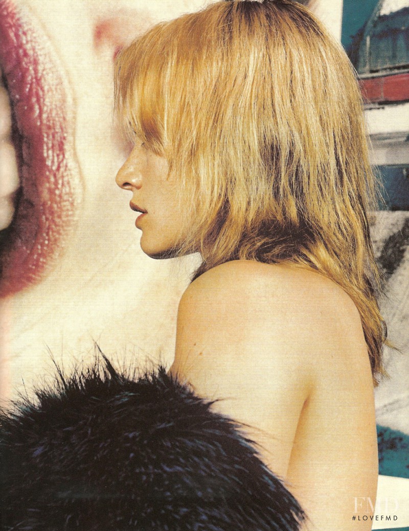 Amber Valletta featured in  the Yohji Yamamoto catalogue for Autumn/Winter 2000