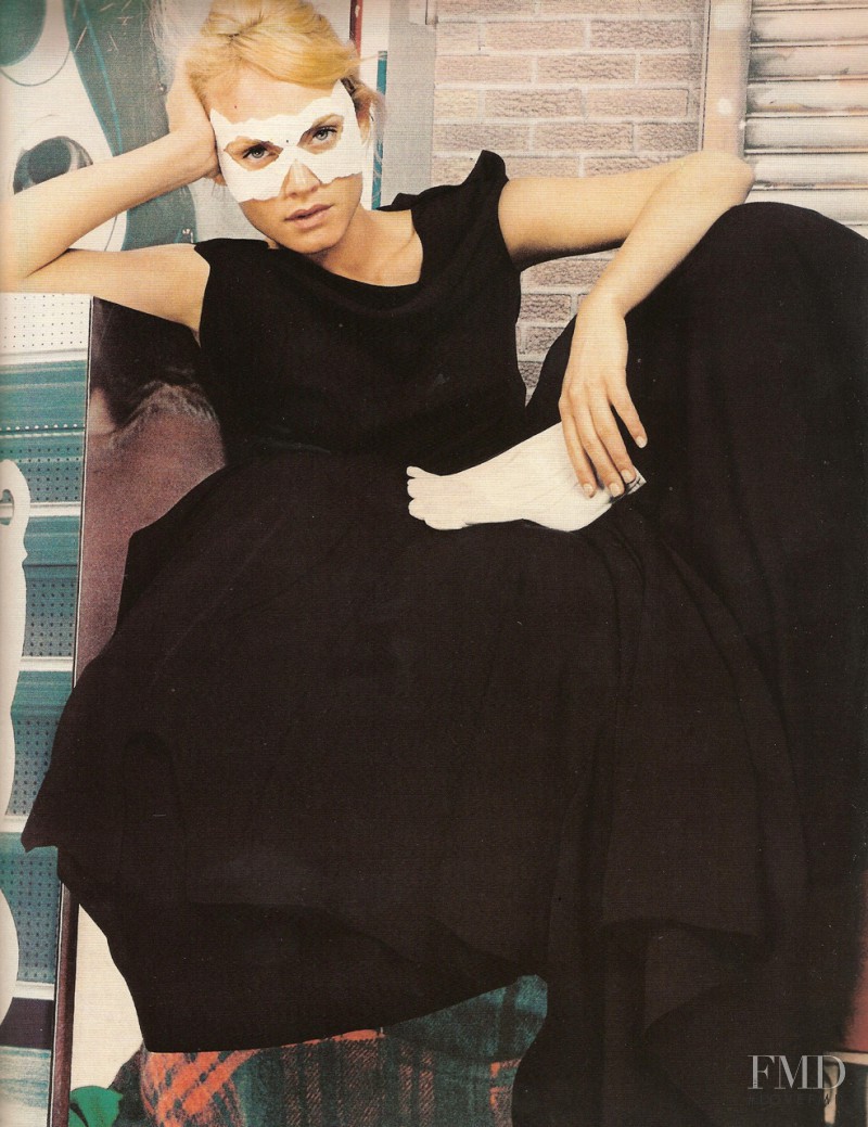 Amber Valletta featured in  the Yohji Yamamoto catalogue for Autumn/Winter 2000