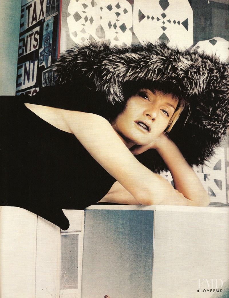 Amber Valletta featured in  the Yohji Yamamoto catalogue for Autumn/Winter 2000
