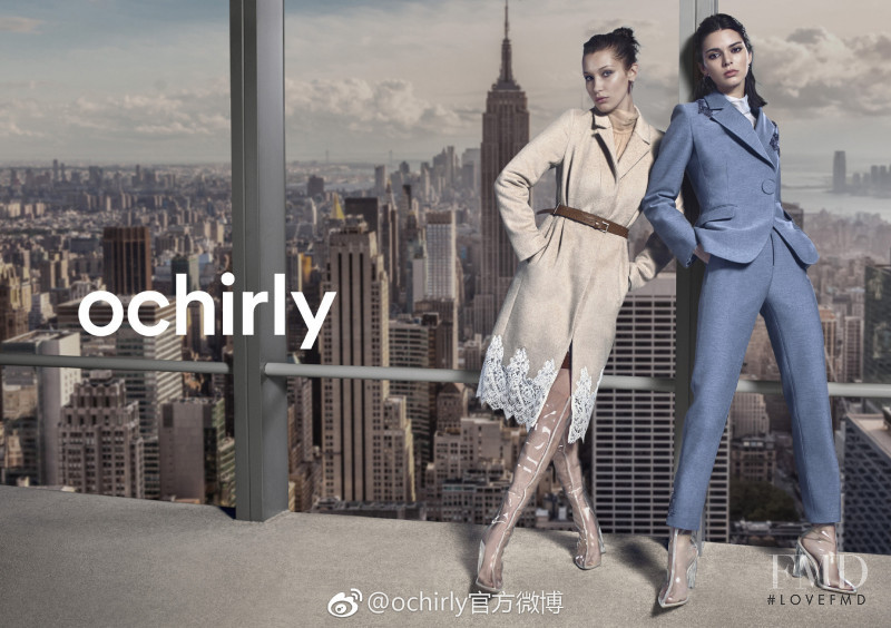 Bella Hadid featured in  the Ochirly advertisement for Autumn/Winter 2018