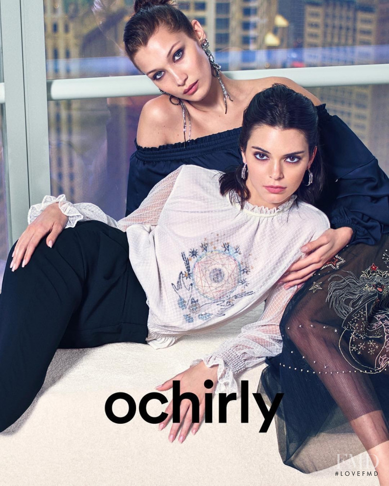 Bella Hadid featured in  the Ochirly advertisement for Autumn/Winter 2018