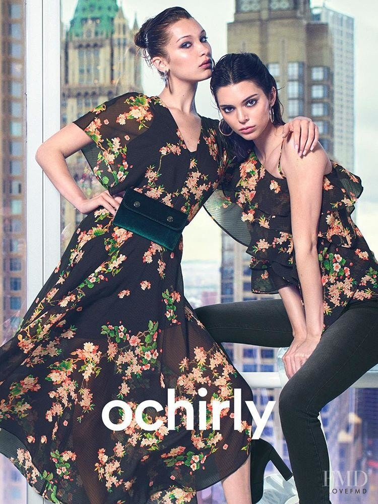 Bella Hadid featured in  the Ochirly advertisement for Autumn/Winter 2018