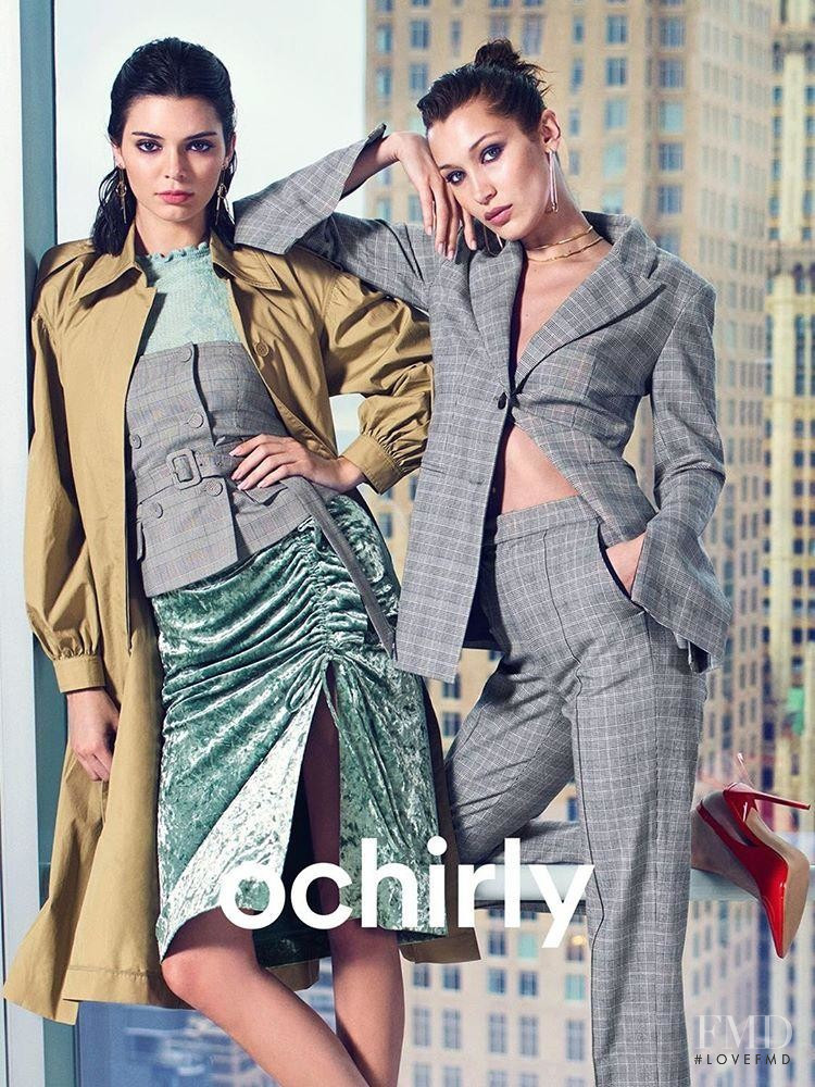 Bella Hadid featured in  the Ochirly advertisement for Autumn/Winter 2018