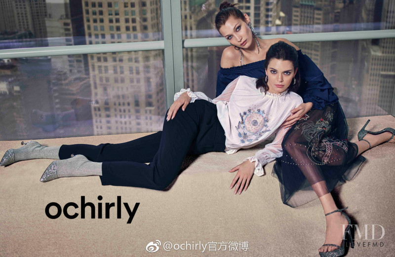 Bella Hadid featured in  the Ochirly advertisement for Autumn/Winter 2018