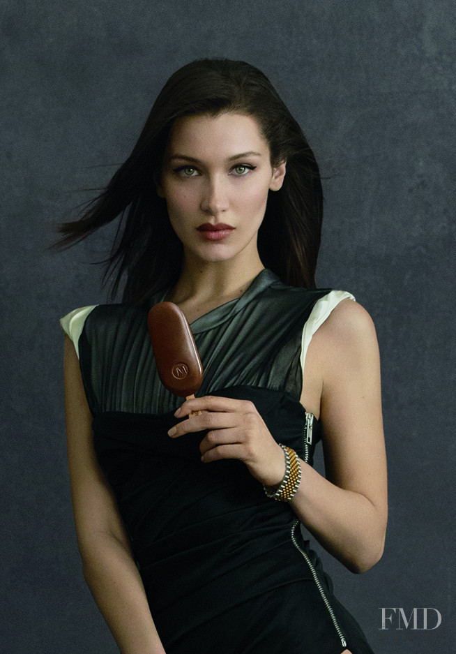 Bella Hadid featured in  the Alexander Wang x MAGNUM - Take pleasure seriously advertisement for Spring/Summer 2018