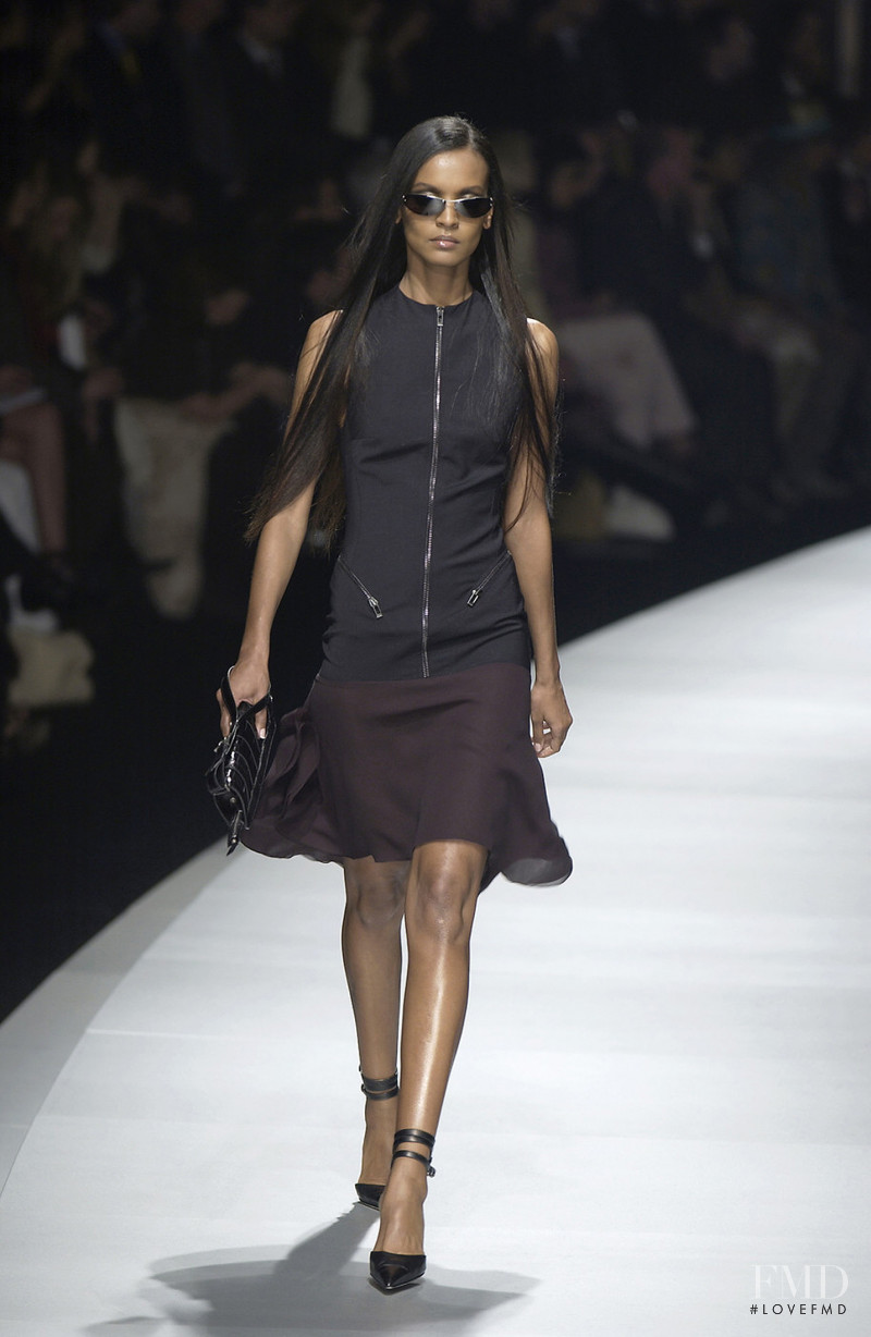 Liya Kebede featured in  the Versace fashion show for Autumn/Winter 2003