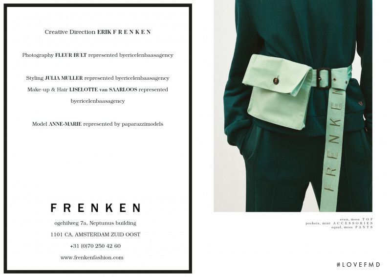 Anne Marie van Dijk featured in  the Frenken lookbook for Spring 2019