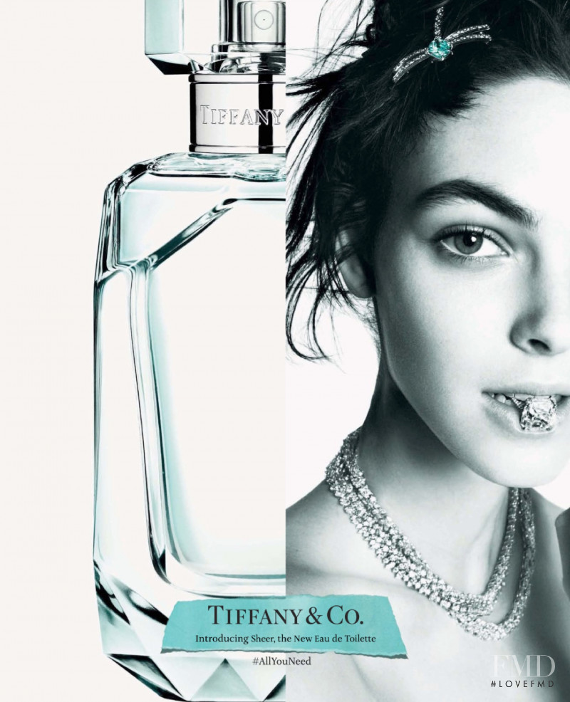 Vittoria Ceretti featured in  the Tiffany & Co. Sheer Fragrance advertisement for Spring/Summer 2019