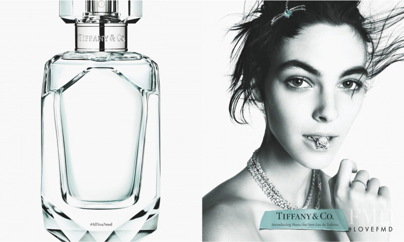 Vittoria Ceretti featured in  the Tiffany & Co. Sheer Fragrance advertisement for Spring/Summer 2019