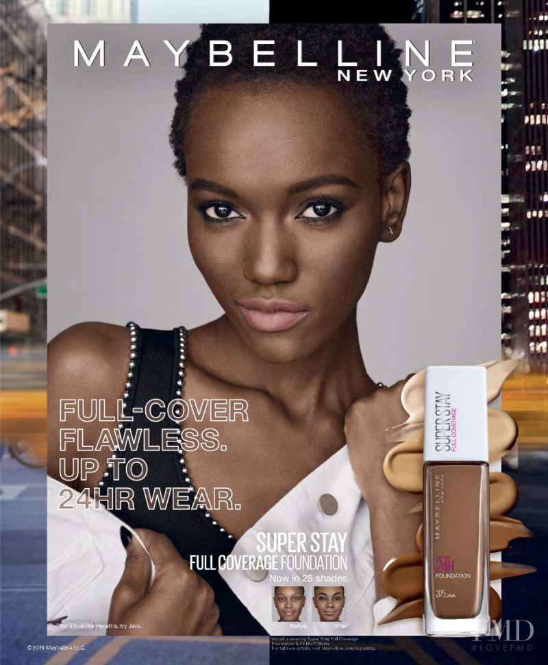 Herieth Paul featured in  the Maybelline Sculpted Brows advertisement for Spring/Summer 2019