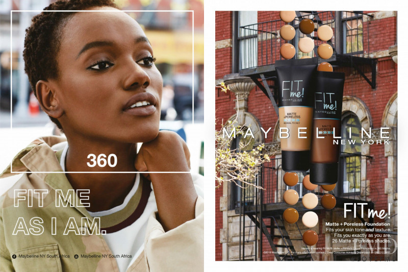 Herieth Paul featured in  the Maybelline Sculpted Brows advertisement for Spring/Summer 2019