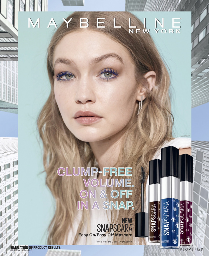 Gigi Hadid featured in  the Maybelline Sculpted Brows advertisement for Spring/Summer 2019