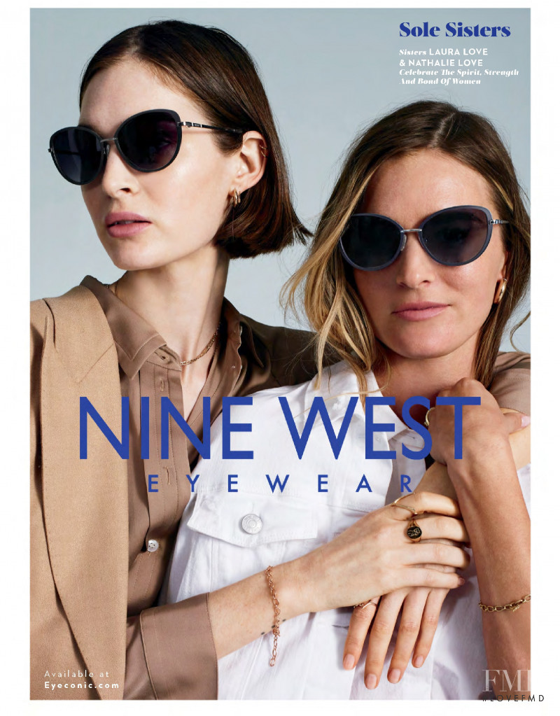 Laura Love featured in  the Nine West Eyewear advertisement for Spring/Summer 2019