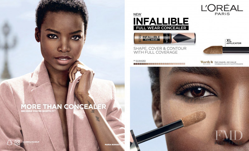 Maria Borges featured in  the L\'Oreal Paris advertisement for Spring/Summer 2019