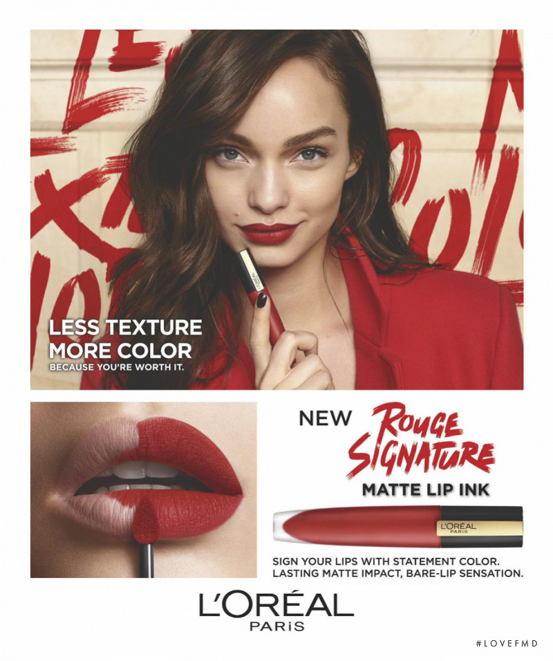 Luma Grothe featured in  the L\'Oreal Paris advertisement for Spring/Summer 2019