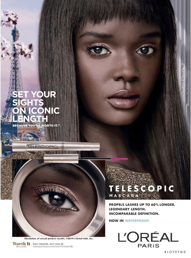 Duckie Thot featured in  the L\'Oreal Paris advertisement for Spring/Summer 2019