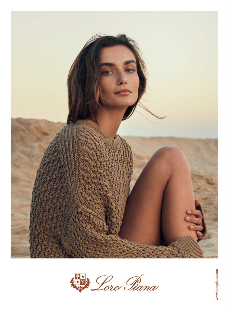 Andreea Diaconu featured in  the Loro Piana advertisement for Spring/Summer 2019