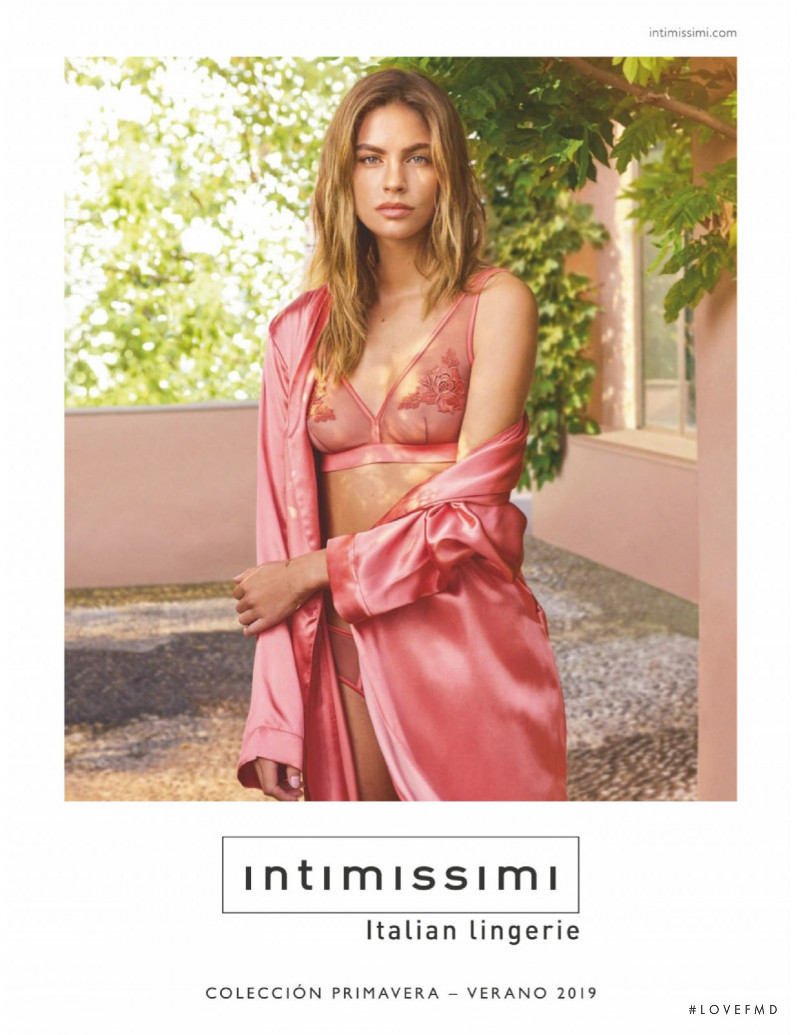 Hannah Ferguson featured in  the Intimissimi advertisement for Summer 2019