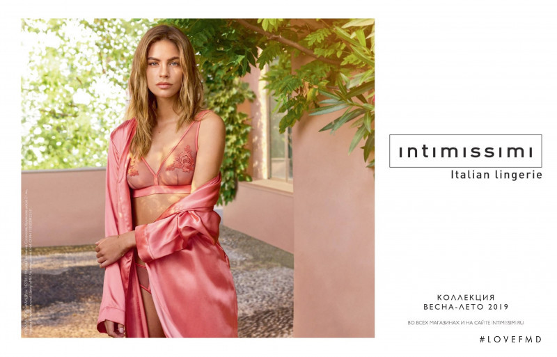 Hannah Ferguson featured in  the Intimissimi advertisement for Summer 2019
