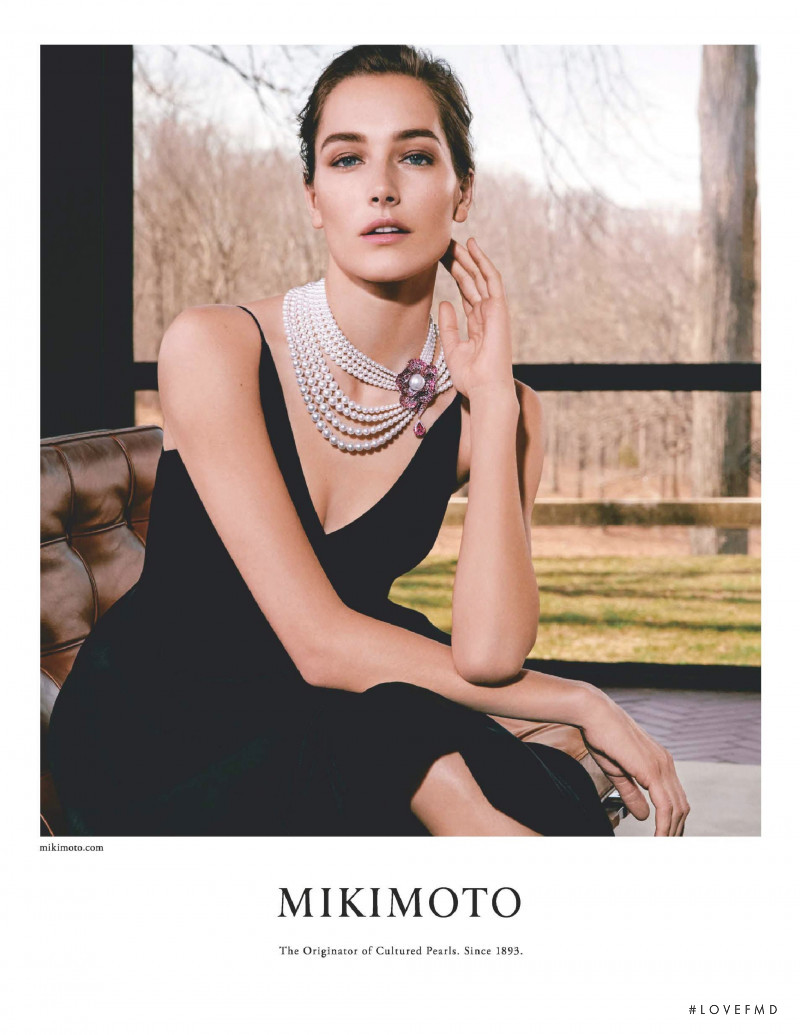 Joséphine Le Tutour featured in  the Mikimoto advertisement for Spring/Summer 2019