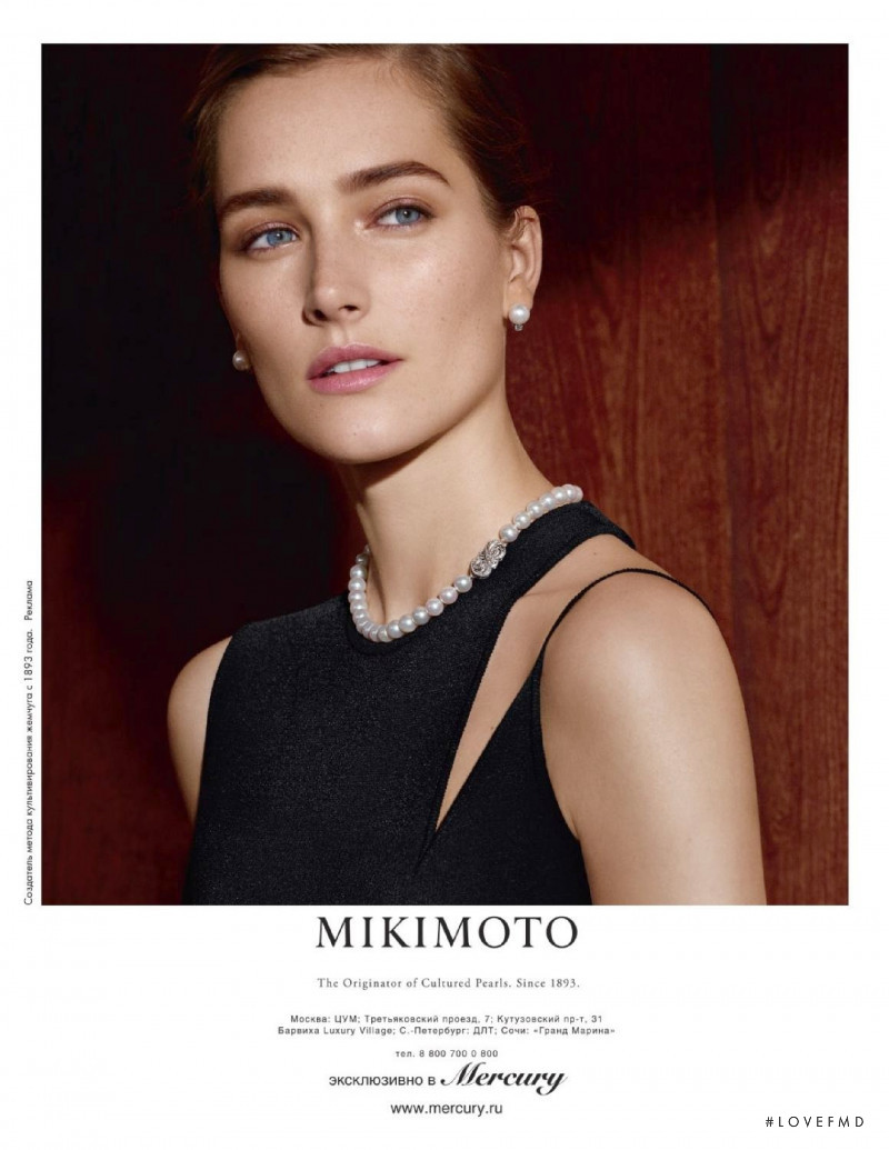 Joséphine Le Tutour featured in  the Mikimoto advertisement for Spring/Summer 2019