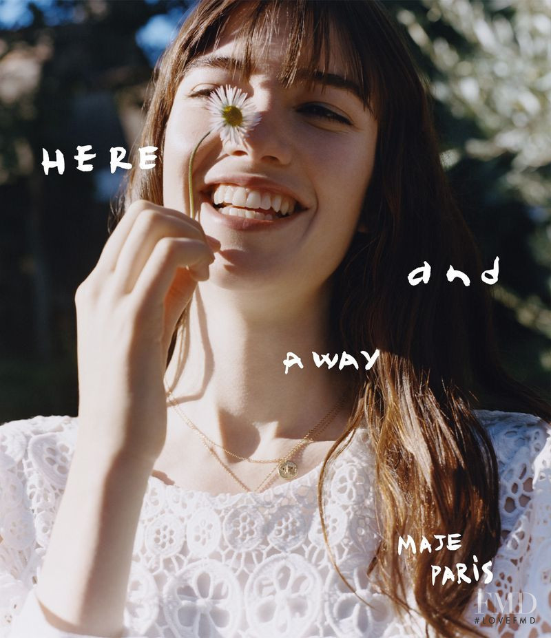 Grace Hartzel featured in  the Maje advertisement for Spring/Summer 2019