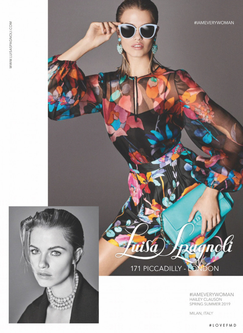 Hailey Clauson featured in  the Luisa Spagnoli advertisement for Spring/Summer 2019