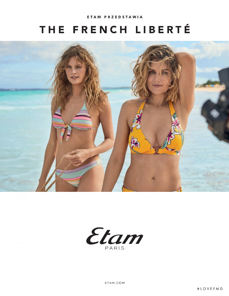 Constance Jablonski featured in  the Etam advertisement for Spring/Summer 2019