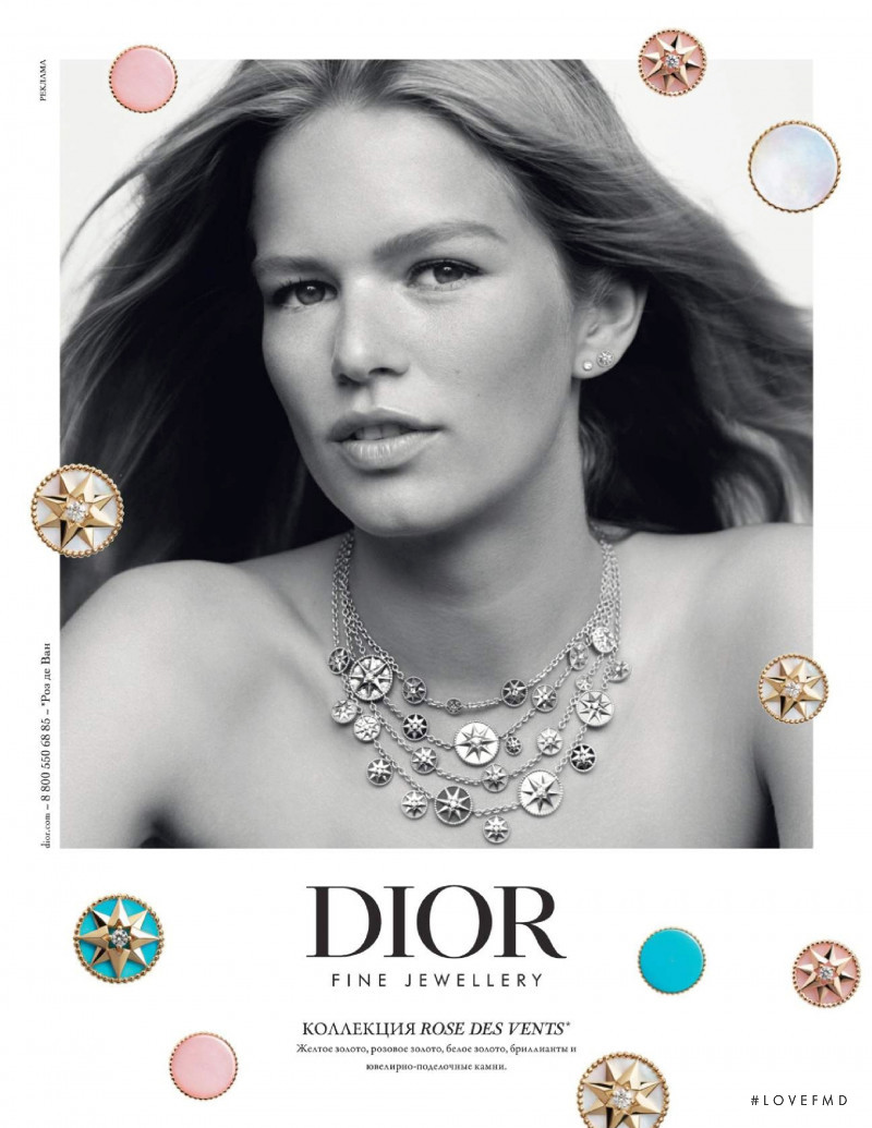 Anna Ewers featured in  the Dior Fine Jewelery advertisement for Spring/Summer 2019