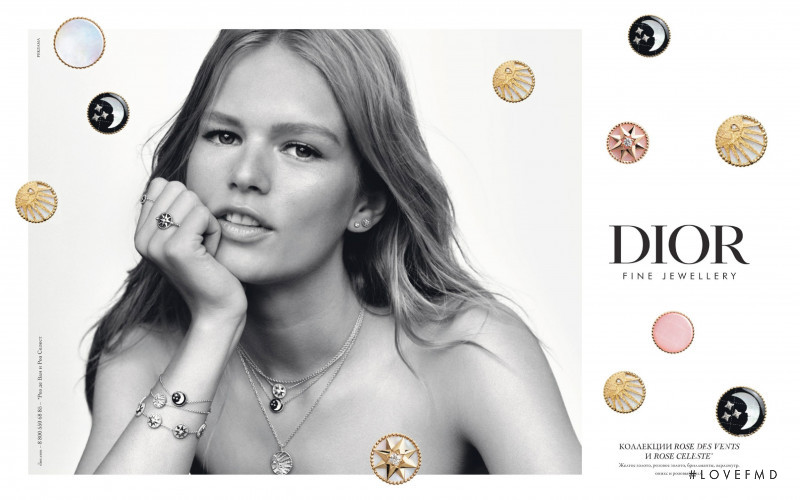 Anna Ewers featured in  the Dior Fine Jewelery advertisement for Spring/Summer 2019