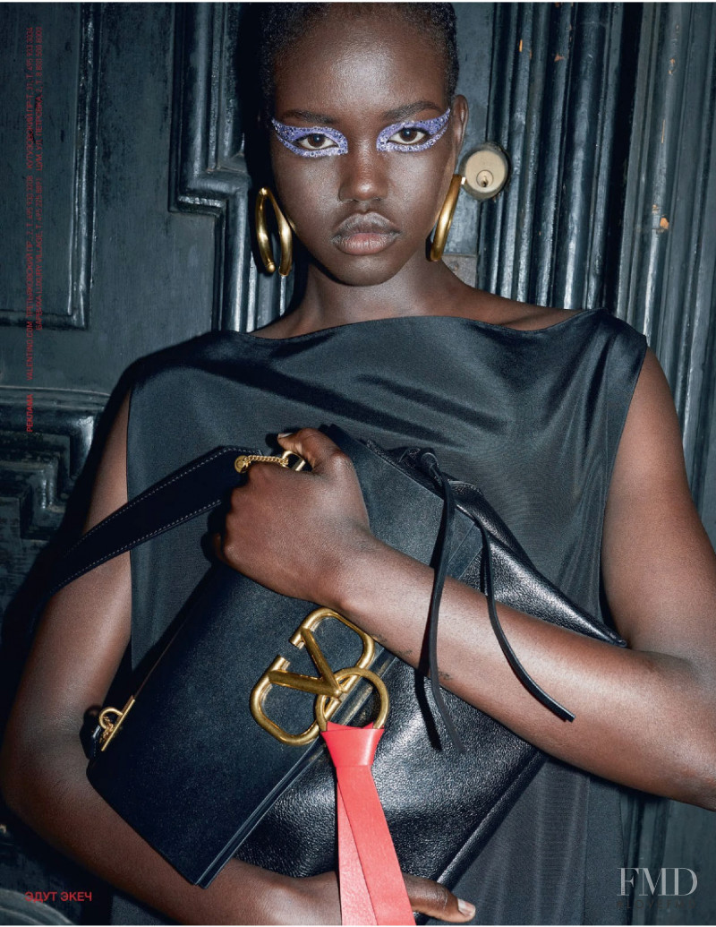 Adut Akech Bior featured in  the Valentino advertisement for Spring/Summer 2019