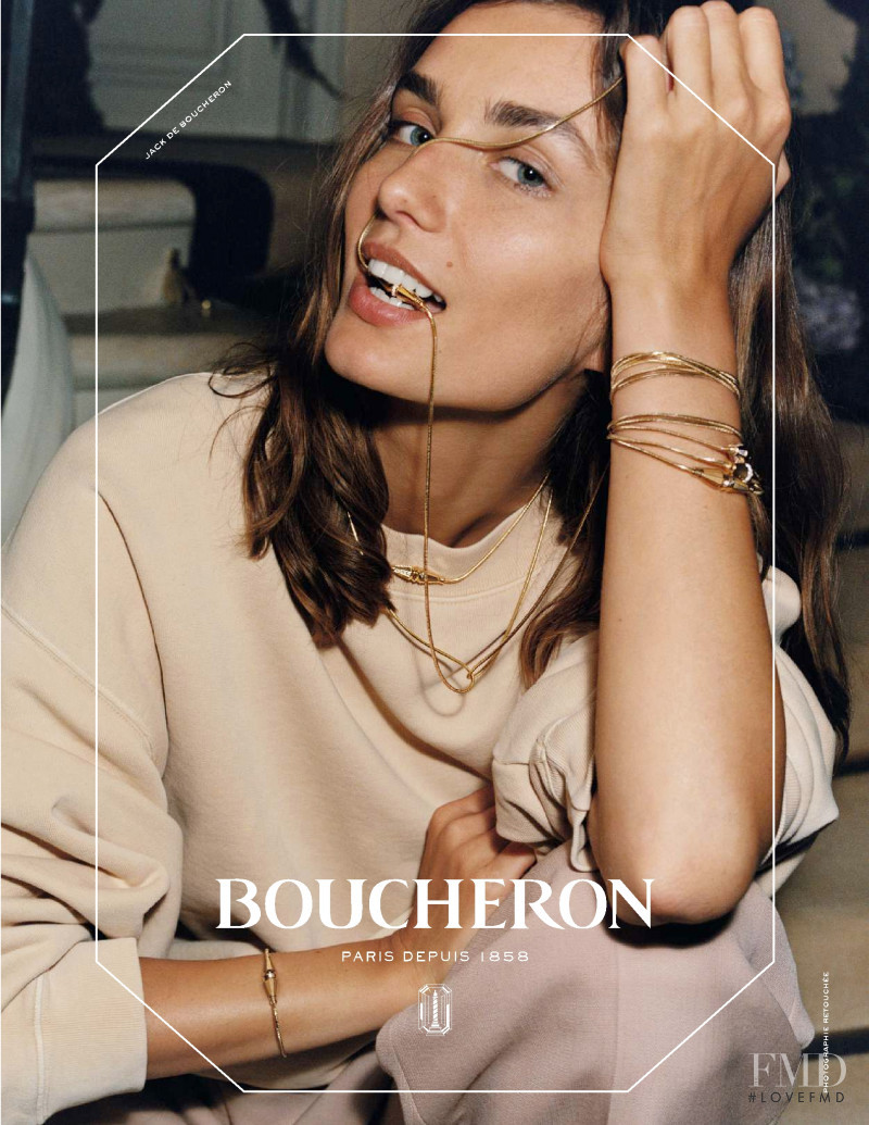 Andreea Diaconu featured in  the Boucheron advertisement for Spring/Summer 2019