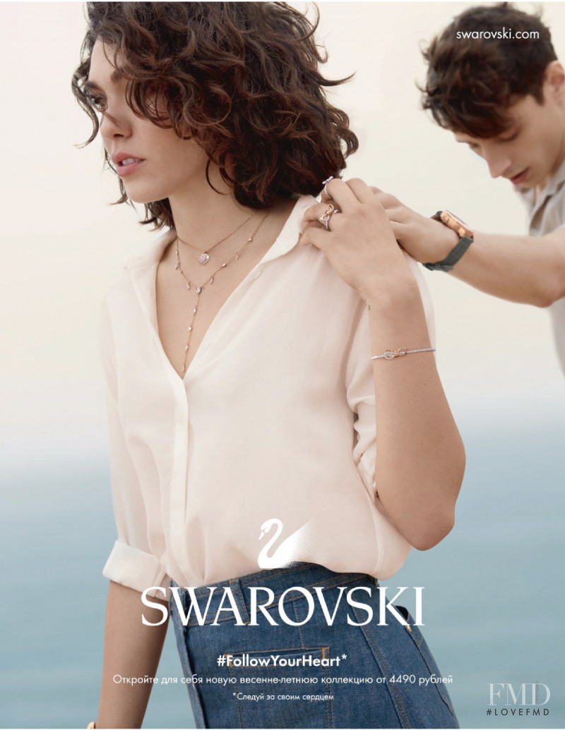 Steffy Argelich featured in  the Swarovski advertisement for Spring/Summer 2019