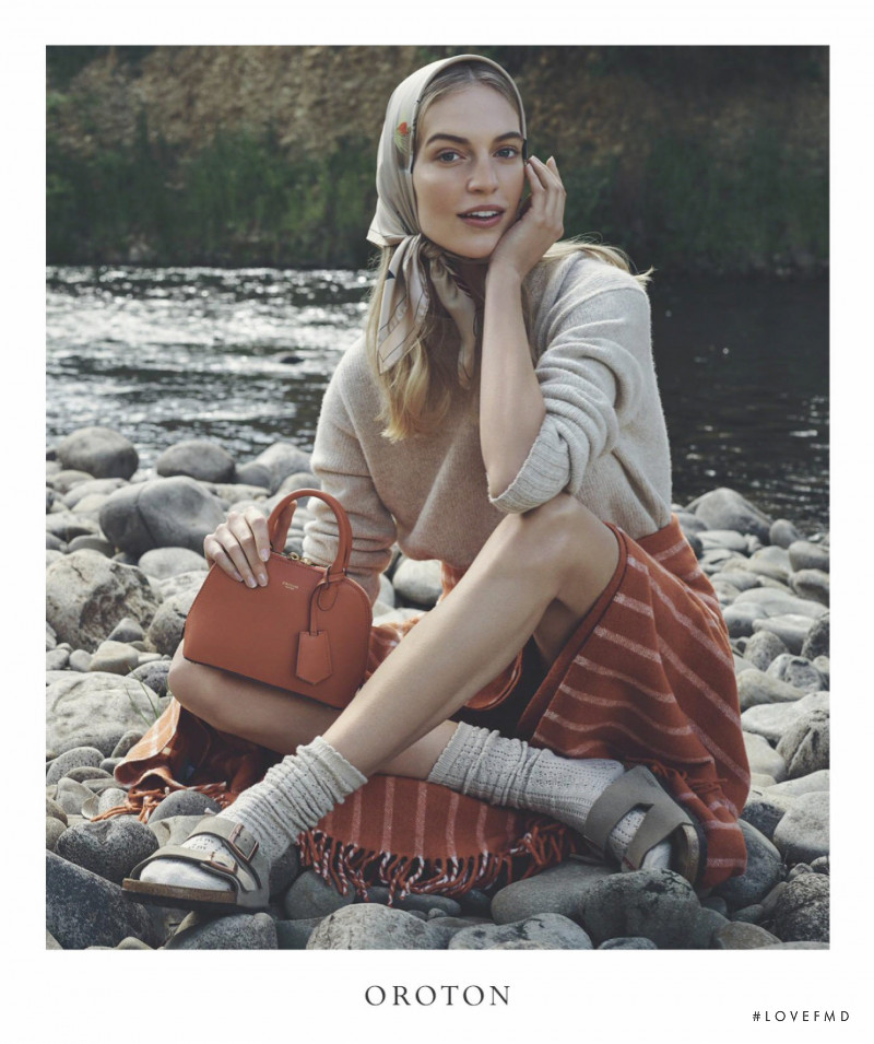 Vanessa Axente featured in  the Oroton advertisement for Spring/Summer 2019