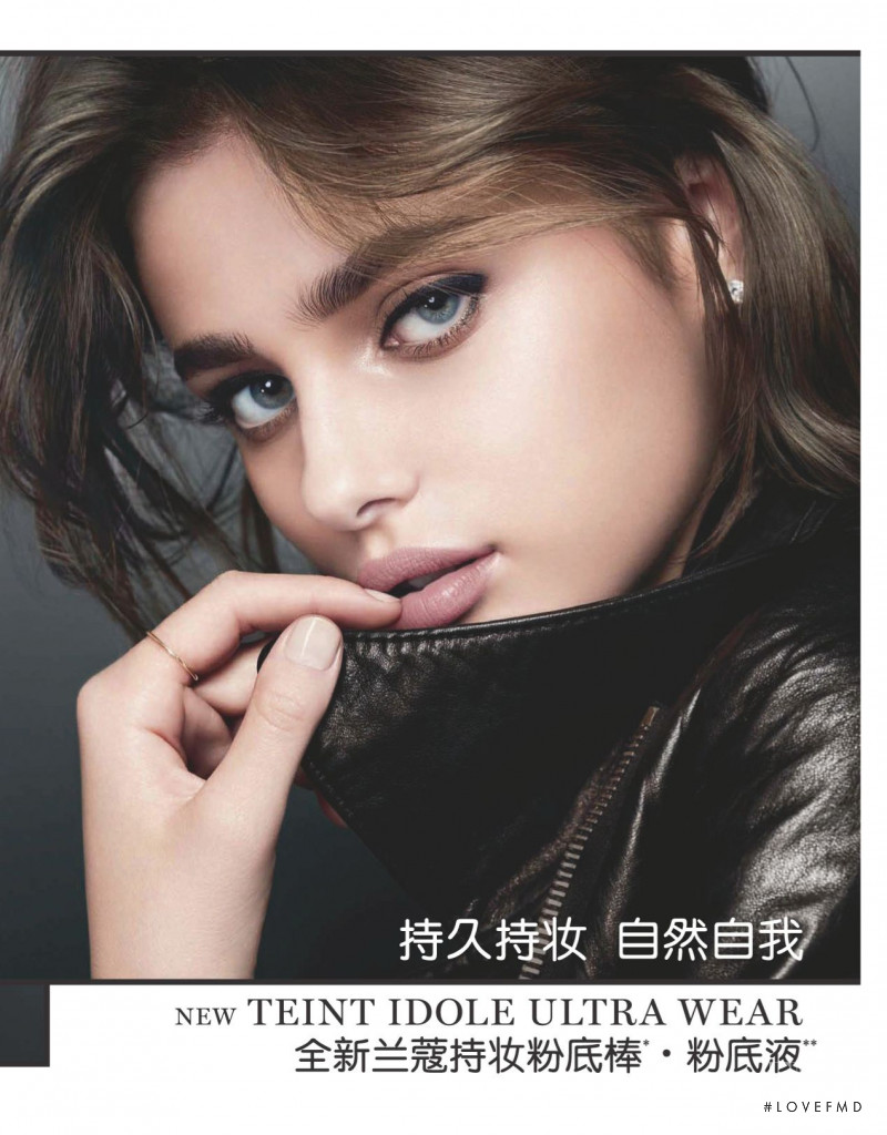 Taylor Hill featured in  the Lancome TEINT IDOLE ULTRA WEAR advertisement for Spring/Summer 2019