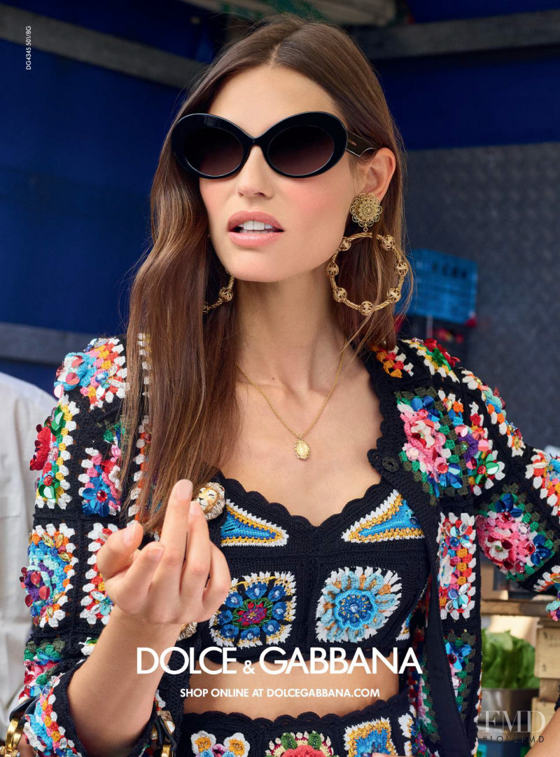 Bianca Balti featured in  the Dolce & Gabbana - Eyewear advertisement for Spring/Summer 2019